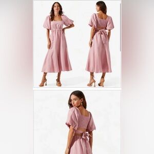 Astr the Label Puff Sleeve cut out dress